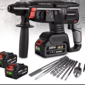 1680W Brushless Electric Rotary Hammer Drill – 26mm Multi-Function Impact Driver (Without Battery)