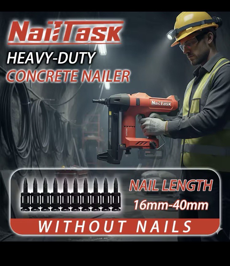 20V Cordless Electric Concrete Nail Gun – Brushless Power Nailer Kit with Accessories - Image 3