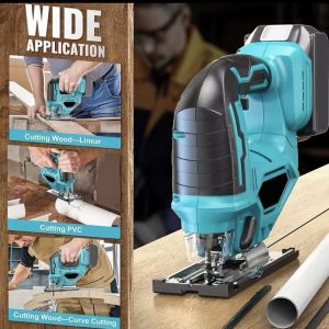 20V Cordless Electric Jigsaw – Portable Multi-Function Woodworking Power Tool