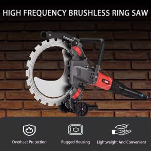 8800W Concrete Ring Saw K410 – 300mm Deep Cut Electric Wall Cutter for Wet and Dry Concrete Cutting