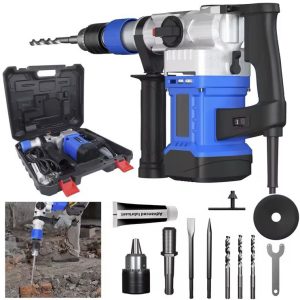 1500W Rotary Hammer Drill – 6-Speed Electric SDS Plus Demolition and Drilling Machine